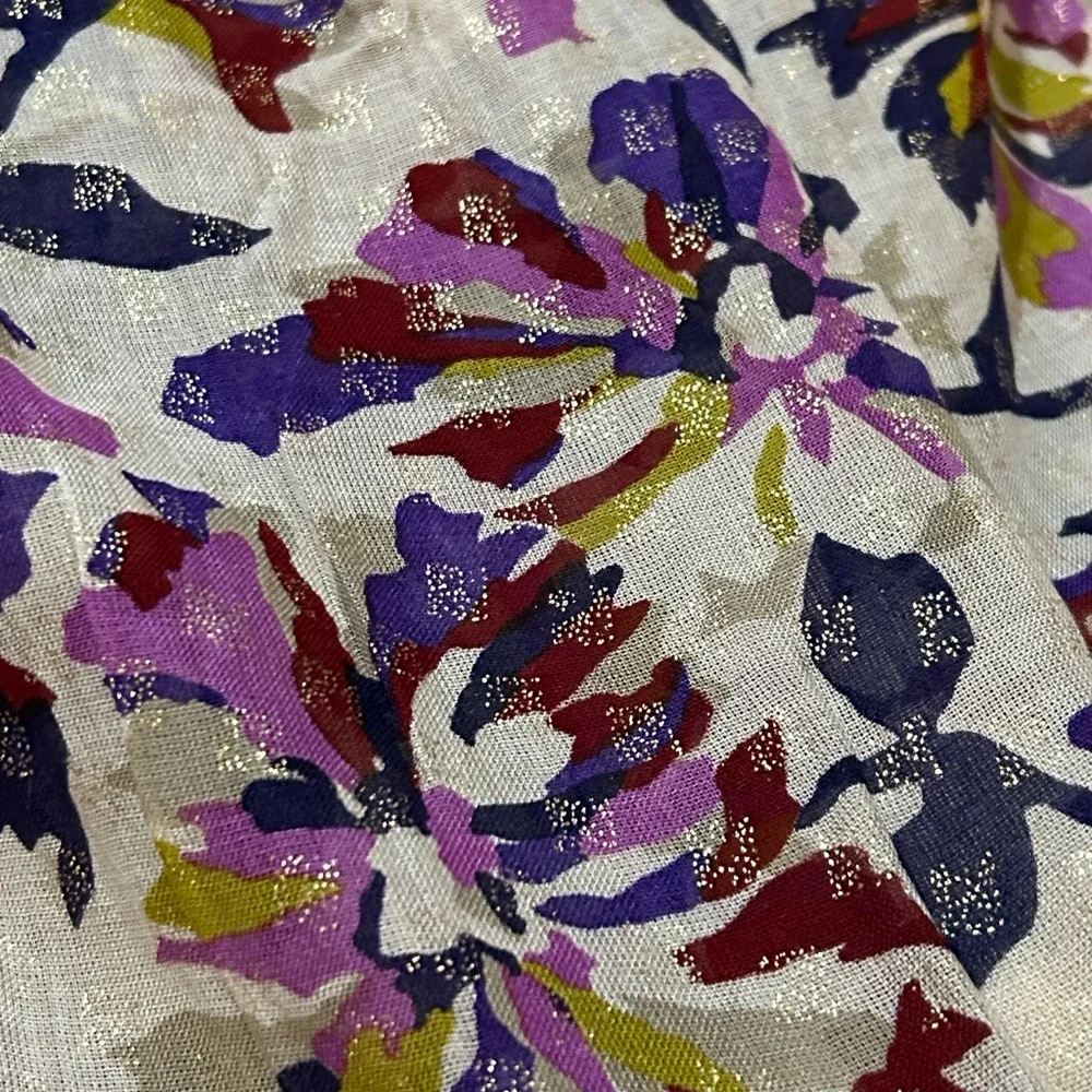 MARC by MARC JACOBS Metallic Colorful Flower Scarf